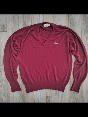Aggies Burgundy V-Neck Men's Sweater
